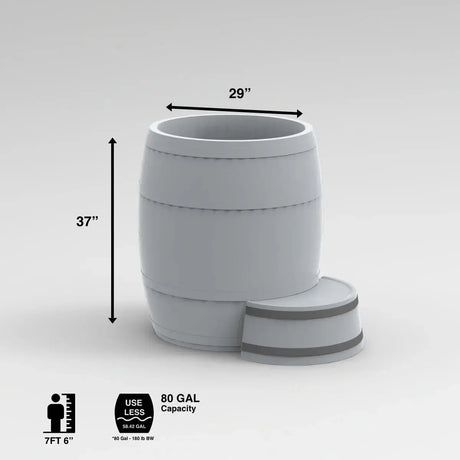 The Wim Hof Icebarrel XL ice bath with chiller;The Wim Hof Icebarrel XL for tall guys deminsension;The Wim Hof Icebarrel XL economical ice bath;The Wim Hof Icebarrel XL in the Wim Hof experience center