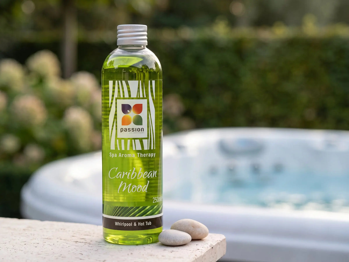 Passion Caribbean Mood – spa aroma in een gestileerde productafbeelding