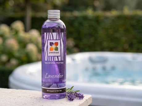 Passion Lavender – spa aroma in een gestileerde productafbeelding