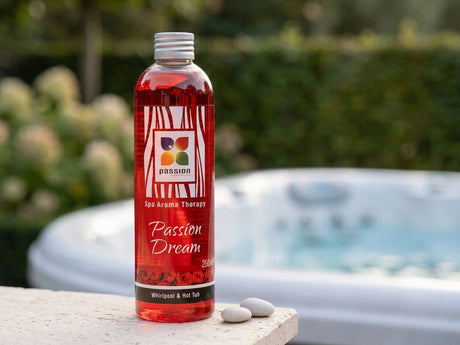 Passion Passion Dream – spa aroma in een gestileerde productafbeelding