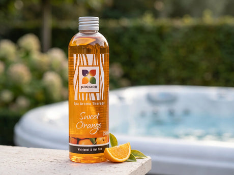 Passion Sweet Orange – spa aroma in een gestileerde productafbeelding