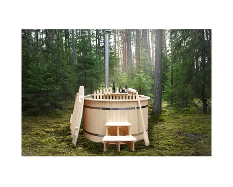 Houten Hottub Ø180 cm met Polypropyleen Binnenzijde van Fonteyn Spas, foto 2 van 2