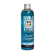 Transparante fles met blauwe aromatherapie-olie Sea and Happyness voor jacuzzi kopen of swimspa gebruik buiten.