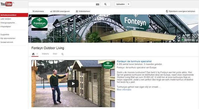 Volg de Fonteyn Outdoor Living Mall op Youtube!